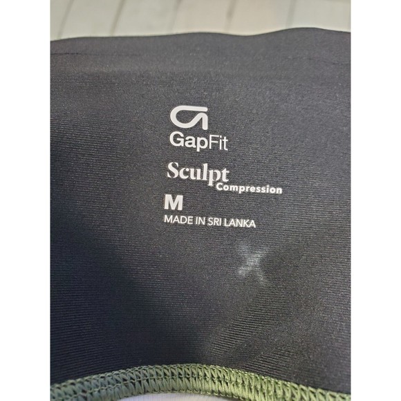 GapFit Sculpt Compression Leggings Womens M Olive Wide Comfort Waistband Gap - Picture 12 of 16